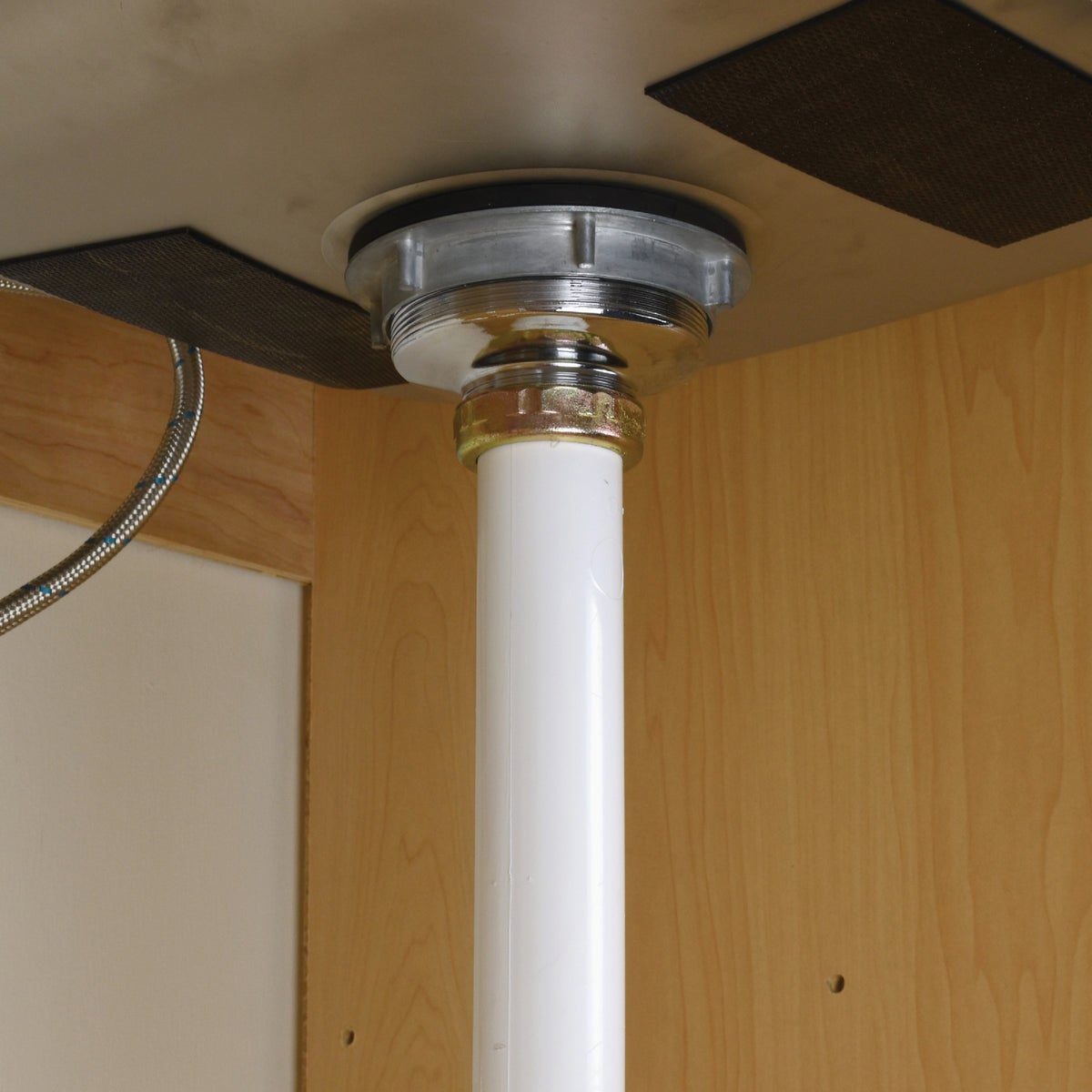 Keeney 1-1/2 In. x 12 In. White Plastic Flanged Sink Tailpiece Image 3