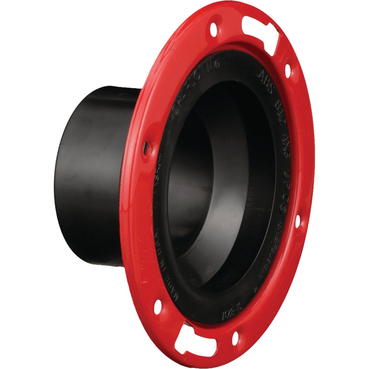 Charlotte Pipe 4 In. x 3 In. ABS/DWV Closet Flange with Adjustable Metal Ring