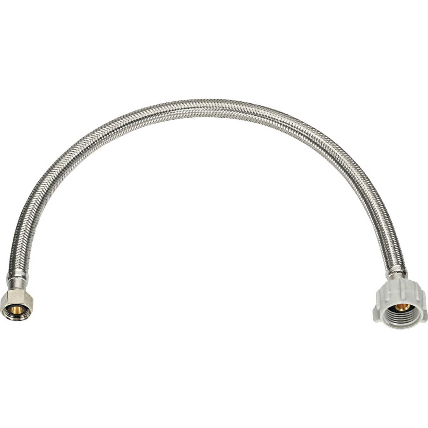 Homewerks 3/8 In. OD X 7/8 In. BC X 16 In. Braided Stainless Steel Toilet Supply Line Image 1