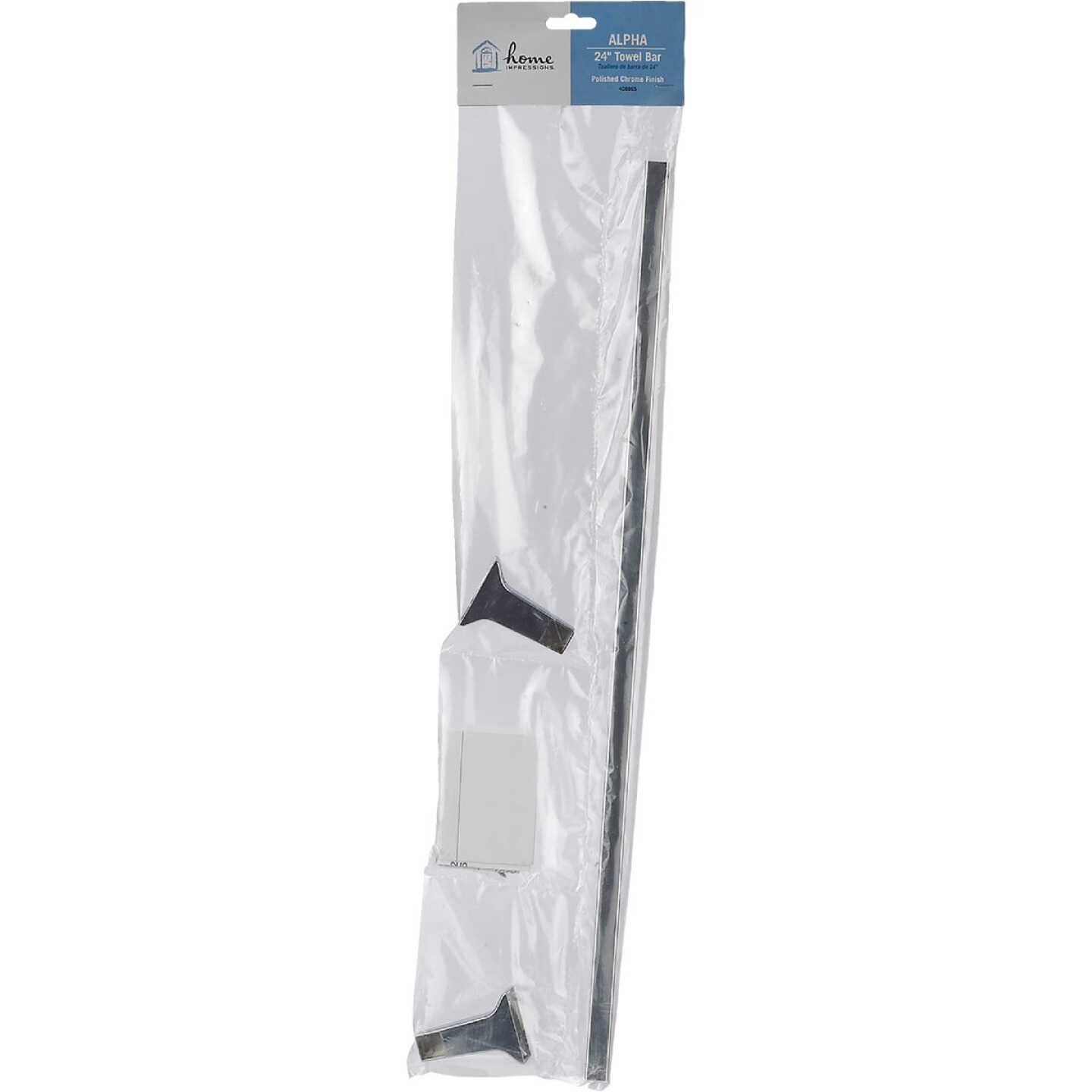 Home Impressions Alpha 24 In. Chrome Towel Bar Image 2