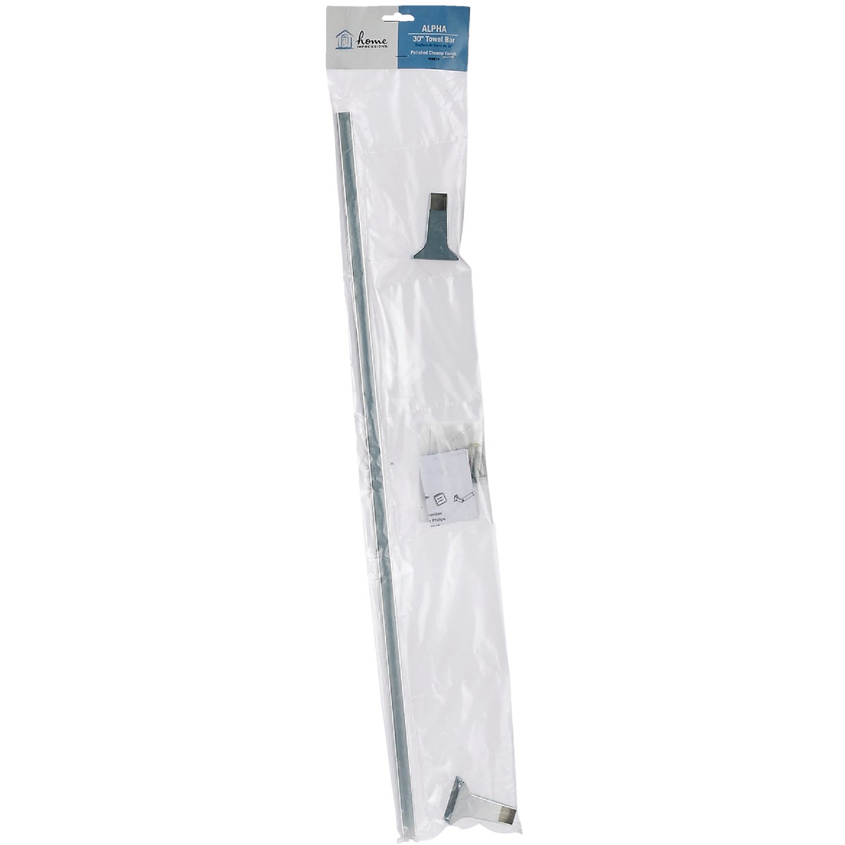 Home Impressions Alpha 30 In. Chrome Towel Bar Image 2