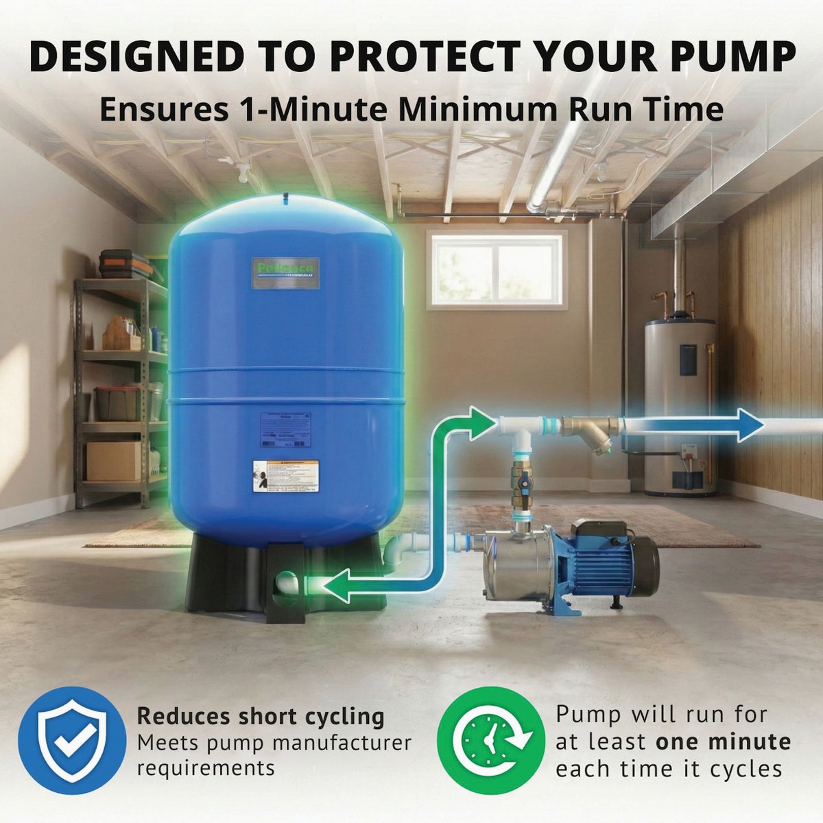 Reliance 86 Gal. Vertical Free-Standing Pressure Pump Tank Image 2