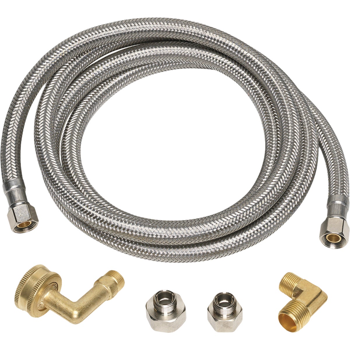 Homewerks 3/8 in. OD COMP x 3/8 in. OD COMP x 60 in. Long Braided Stainless Steel Dishwasher Supply Line