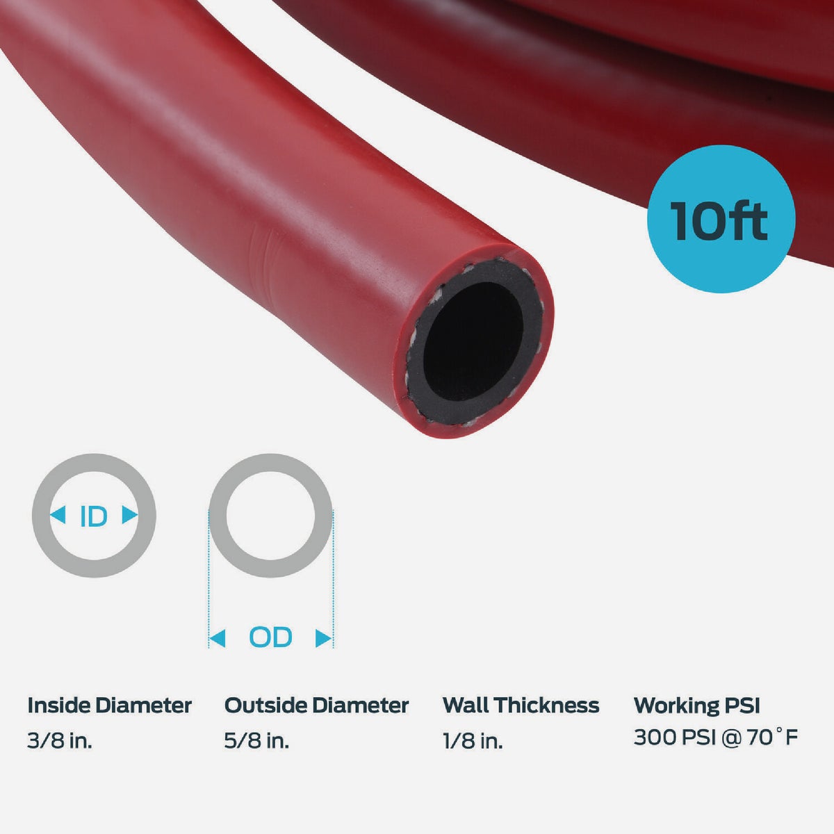 Eastman EZ-Flo 3/8 In. ID x 10 Ft. L. PVC Air Hose Image 3