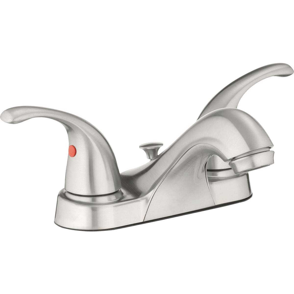 Homepointe Brushed Nickel 2-Handle Centerset Low Arc Bathroom Sink Faucet