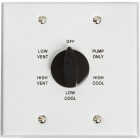 Dial Two-Speed Six-Position Metal Rotary Switch - 2 Gang Metal Image 1