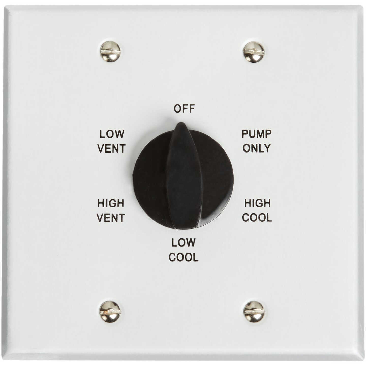 Dial Two-Speed Six-Position Metal Rotary Switch - 2 Gang Metal Image 1