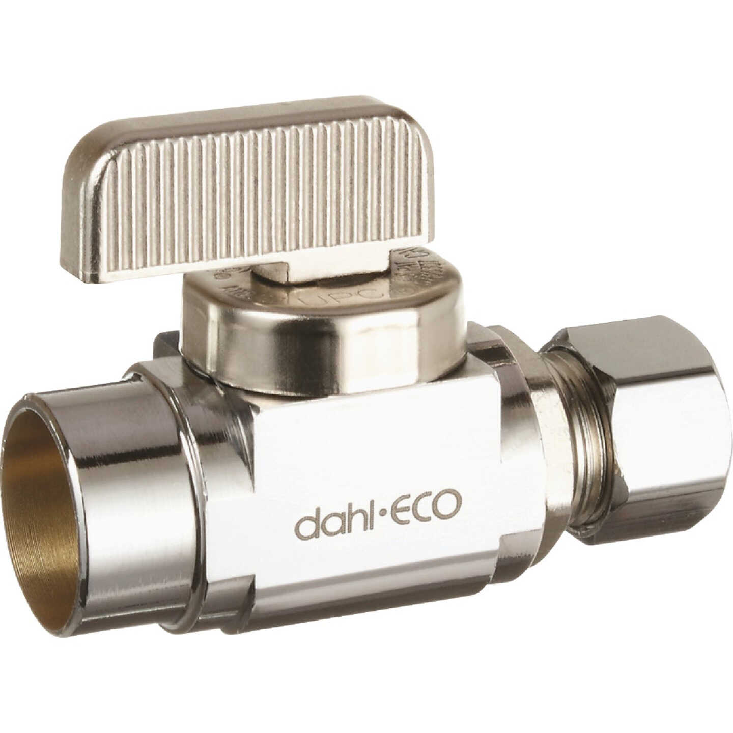 dahl 1/2 In. Female Solder x 3/8 In. OD Comp Straight Plated Supply Stop Image 1