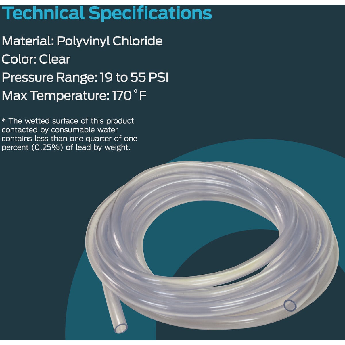 Eastman EZ-Flo 10 Ft. Clear Vinyl Tubing 1/2 In. ID x 5/8 In. OD Image 3