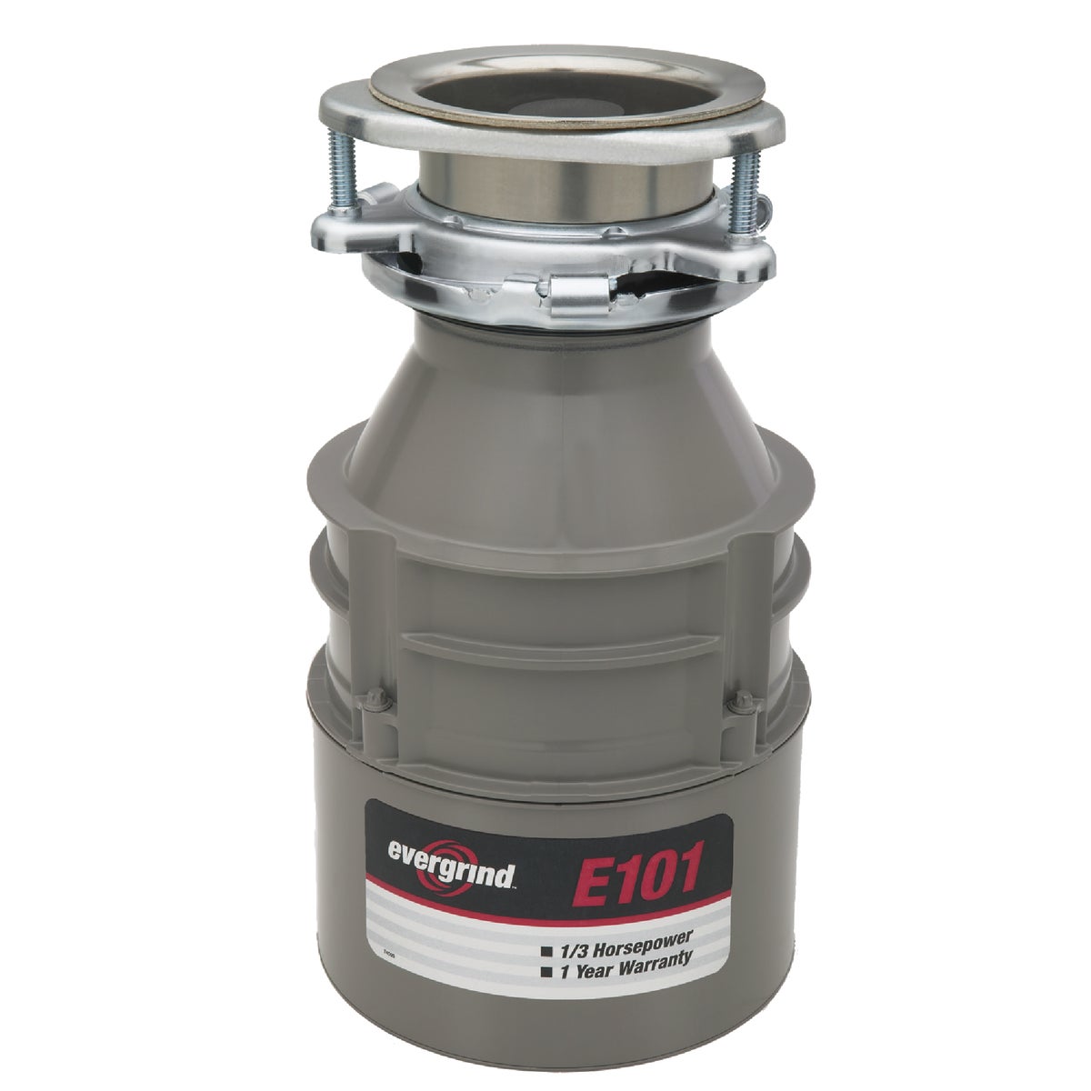 Evergrind 1/3 HP Garbage Disposer, 1 Year Warranty 