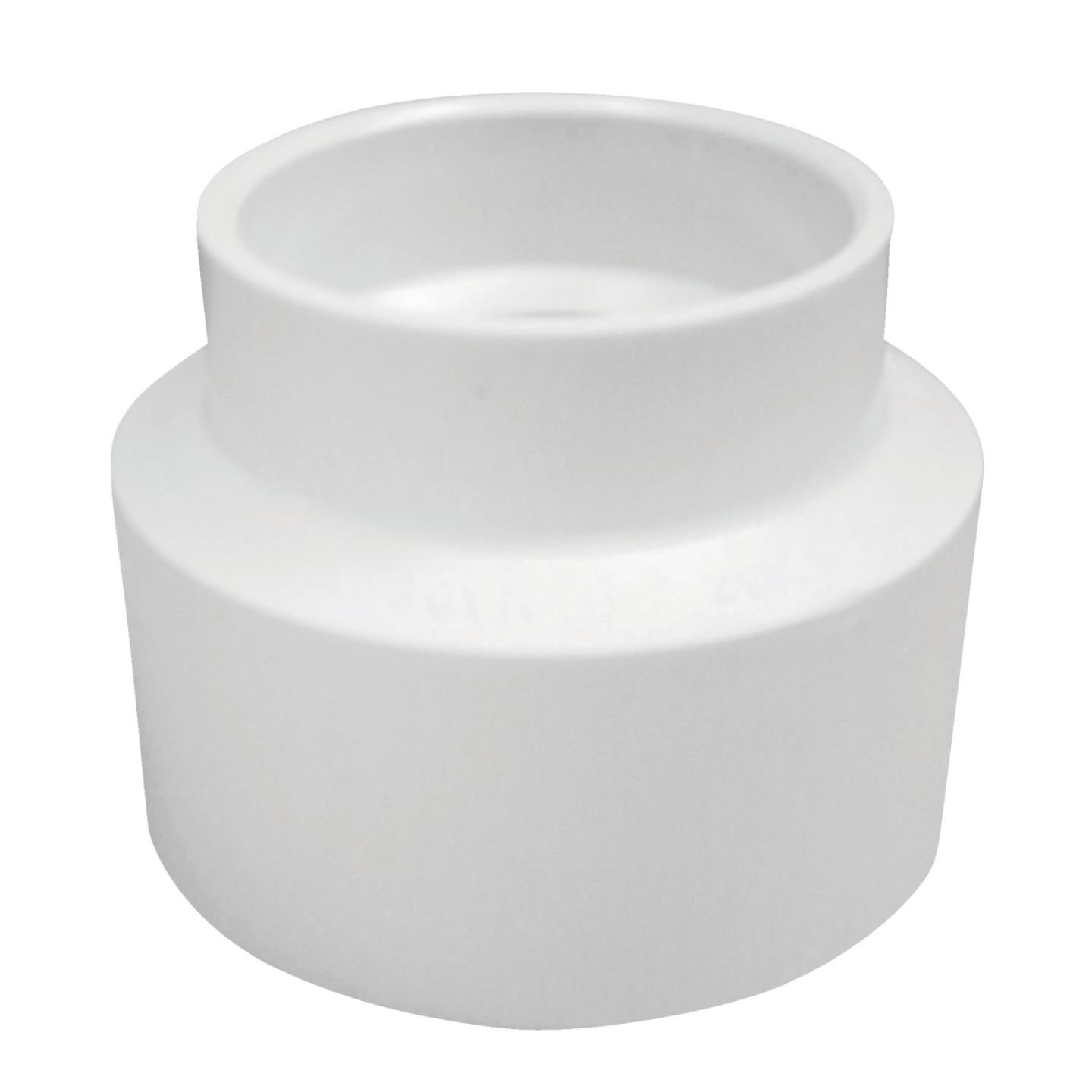 Charlotte Pipe 3 In. Sch 30 Hub x 2 In. Sch 40 Hub DWV 600 Series PVC Coupling Image 1
