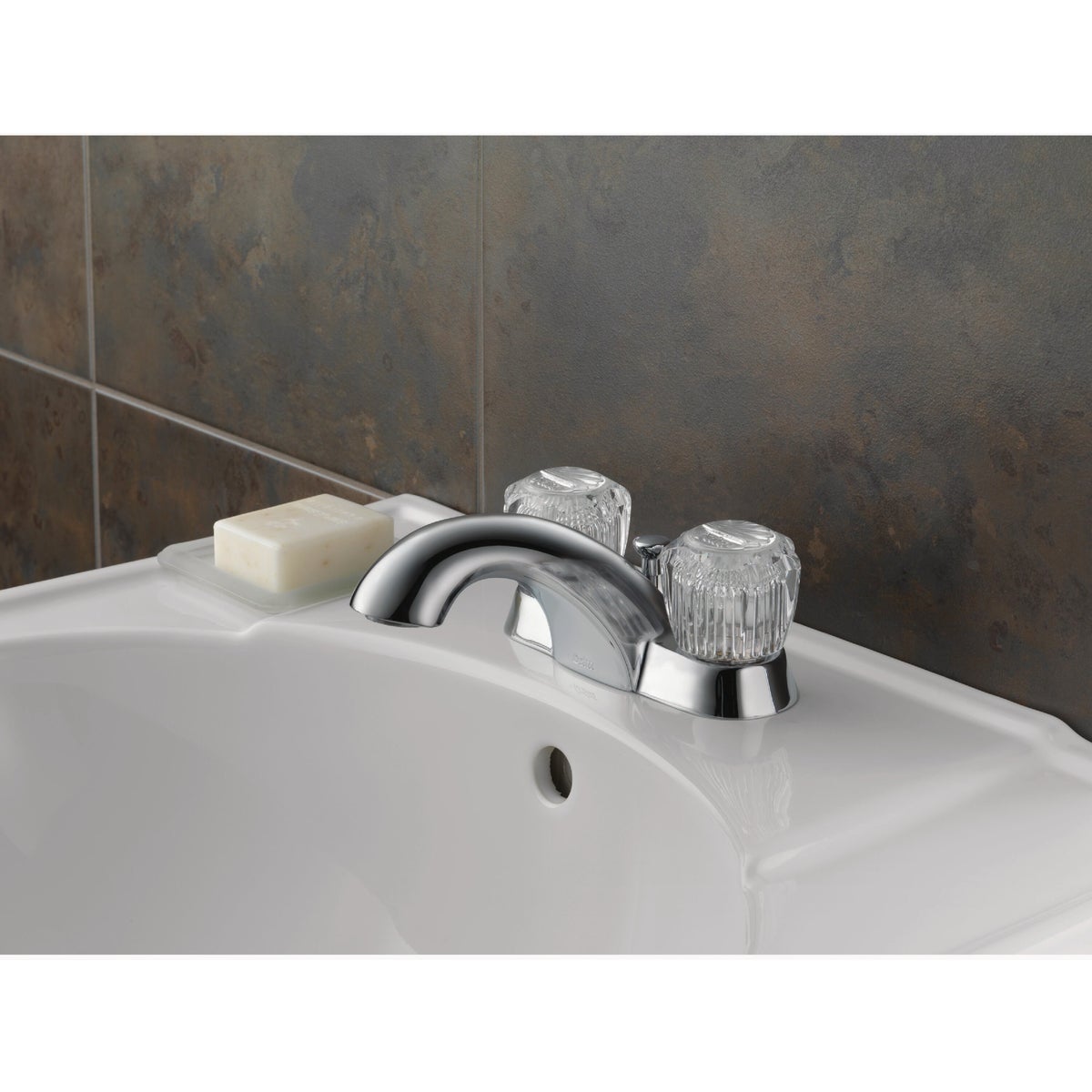 Delta 2-Handle Classic Centerset Bathroom Faucet Image 2