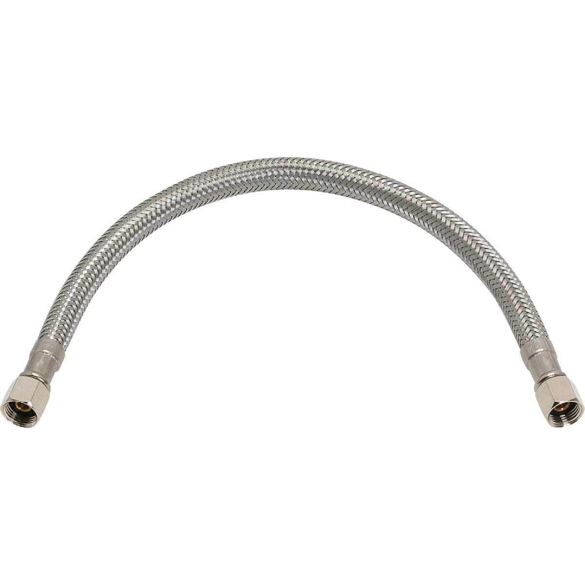 Homewerks 1/4 In. x 1/4 In. x 12 In. Stainless Steel Ice Maker Connector Hose