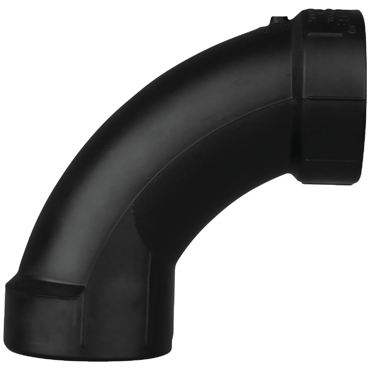 Charlotte Pipe 1-1/2 In. Hub x Hub 90 Deg. Long Sweep ABS Elbow (1/4 Bend)