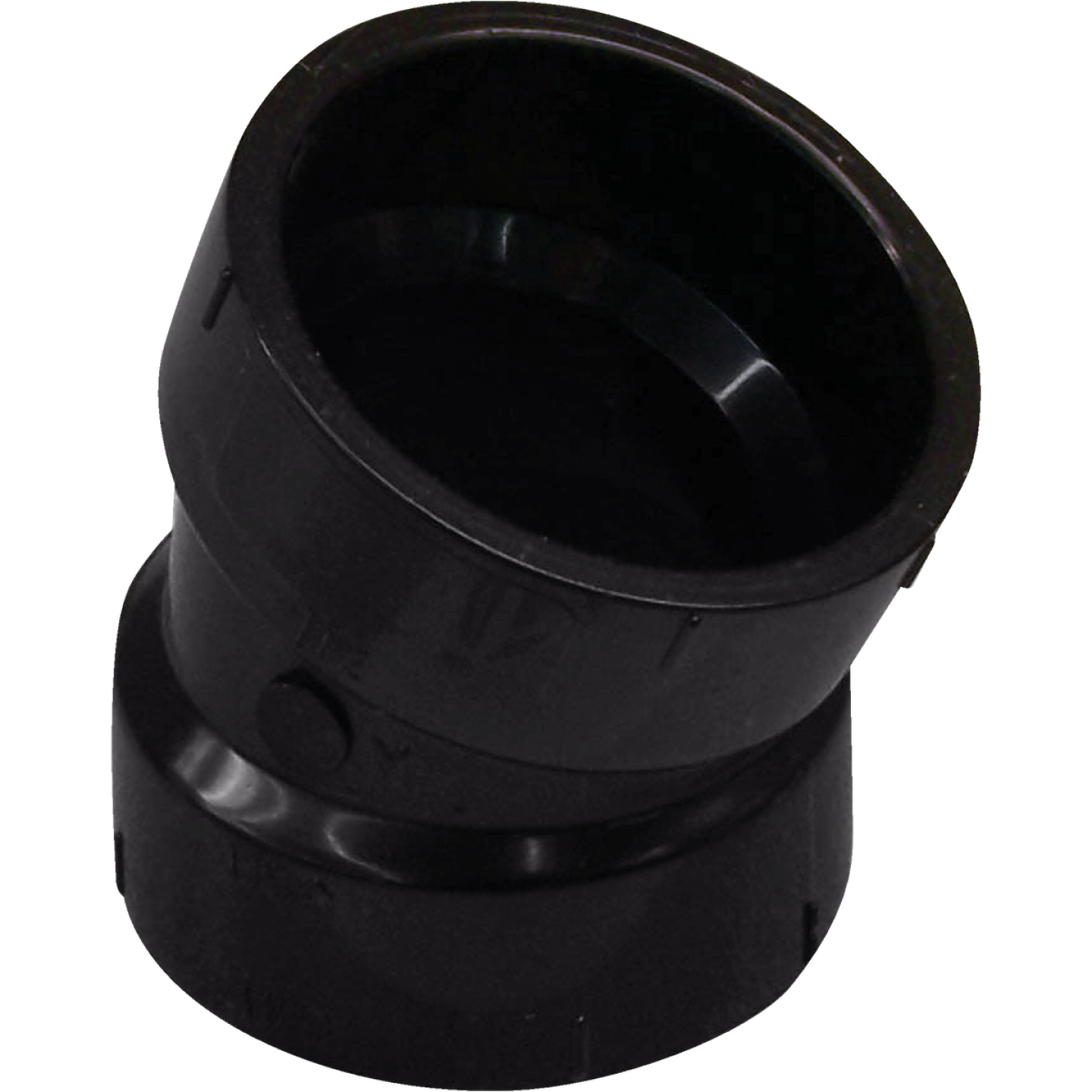 Charlotte Pipe 1-1/2 In. Hub x Hub 22-1/2 Deg. ABS Elbow (1/16 Bend) Image 1