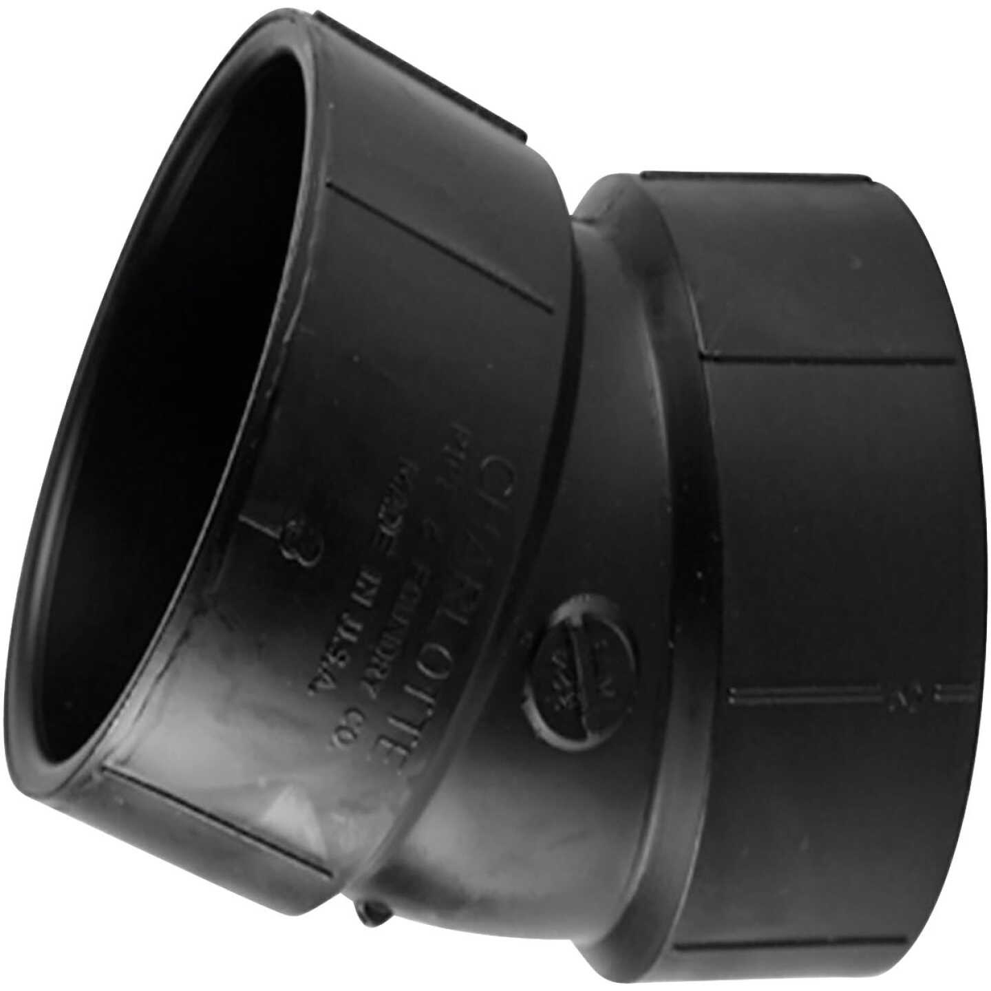 Charlotte Pipe 3 In. Hub x Hub 22-1/2 Deg. ABS Elbow (1/16 Bend) Image 1
