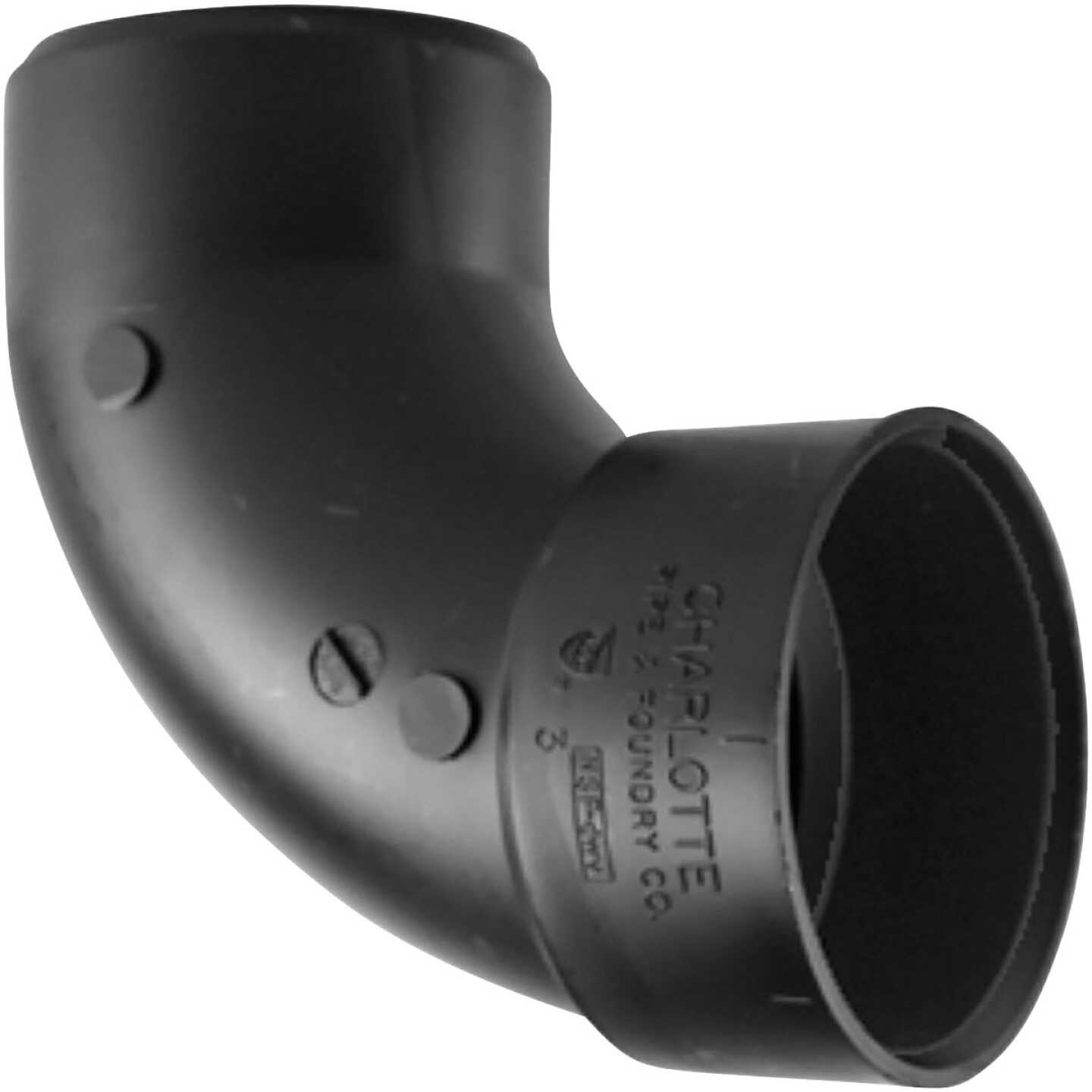 Charlotte Pipe 4 In. Hub x Spigot 90 Deg. Sanitary Street ABS Elbow (1/4 Bend) Image 1