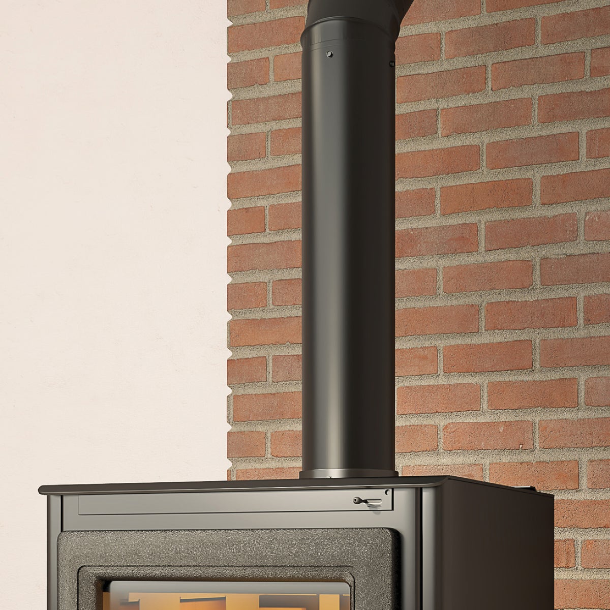 Imperial 24 Ga. 6 In. D x 24 In. L Black Single-Wall Stove Pipe Image 2