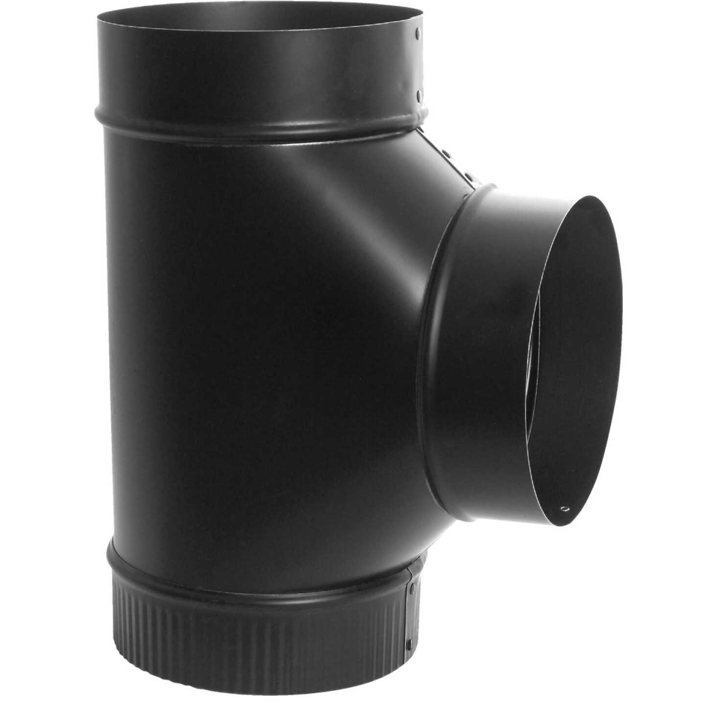 Imperial Single Wall 8 In. 24 ga Black Tee Joint Image 1