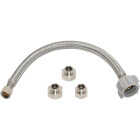Homewerks Universal Connector Kit x 12 in. Braided Stainless Steel Toilet Supply Line Image 1