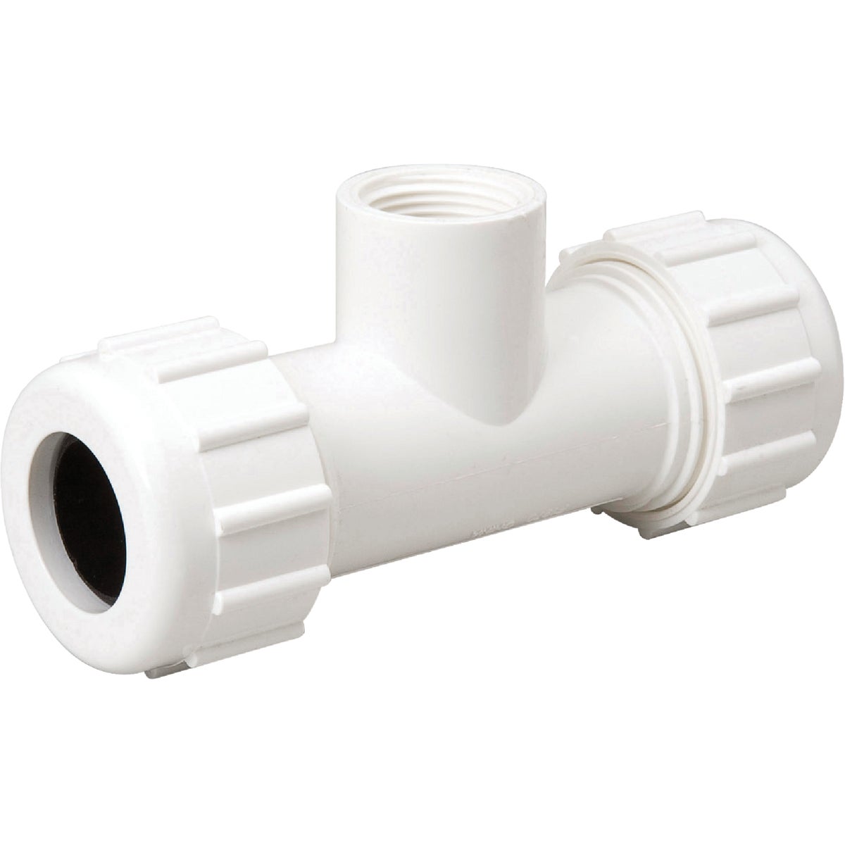 B&K 1-1/2 In. x 1-1/2 In. PVC Compression Tee with 1-1/2 In. FIP Branch