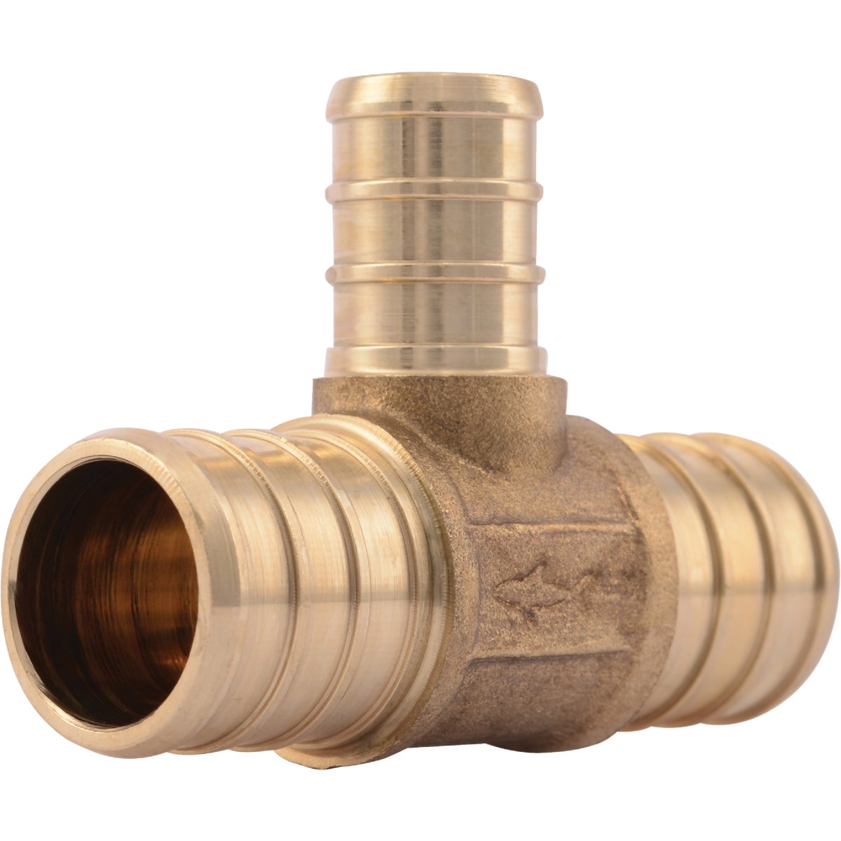 SharkBite 3/4 In. x 3/4 In. x 1/2 In. Barb Reducing Brass PEX Tee (10-Pack)