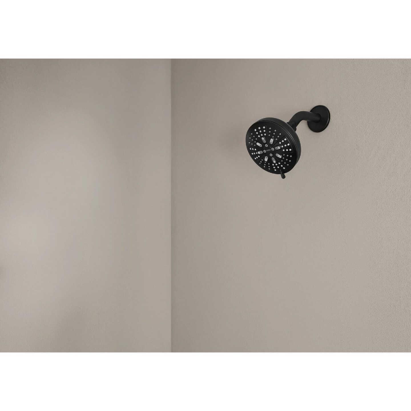 Moen Hydro Energetix 8-Spray Pattern 4.75 In. Wall Mount Fixed Shower Head, Matte Black Image 2