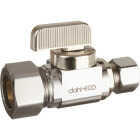 dahl 5/8 In. OD Comp (1/2 In. Nom.) x 3/8 In. OD Comp Straight Plated Supply Stop Image 1