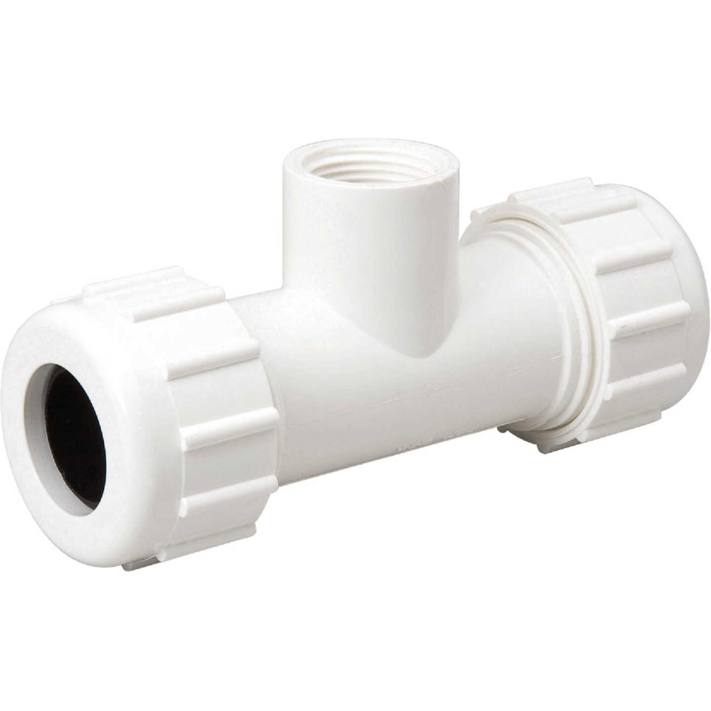 B&K 2 In. x 2 In. PVC Compression Tee with 2 In. FIP Branch Image 1