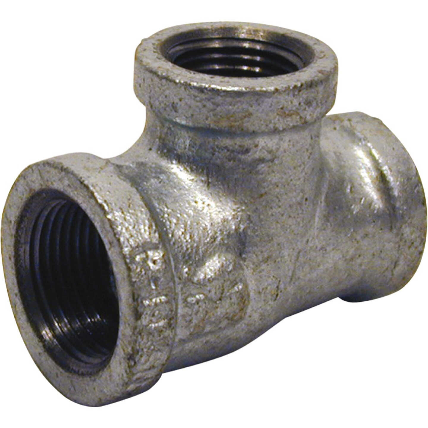 Southland 3/4 In. x 1/2 In. x 3/4 In. Malleable Iron Reducing Galvanized Tee Image 1