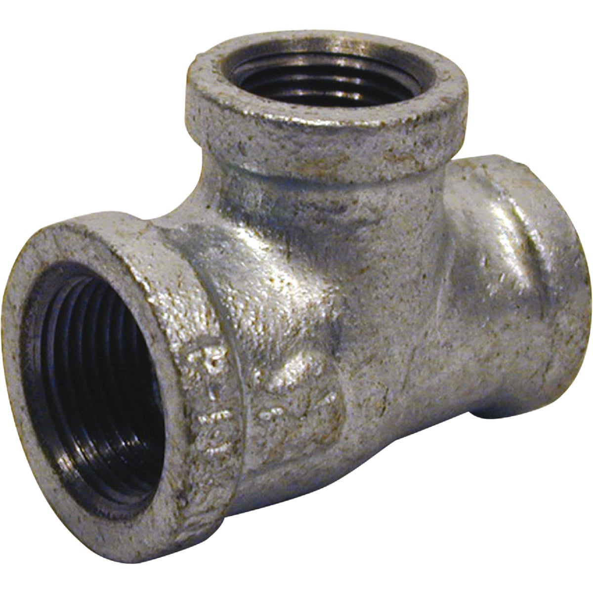 Southland 1-1/4 In. x 1-1/4 In. x 1 In. Malleable Iron Reducing Galvanized Tee Image 1