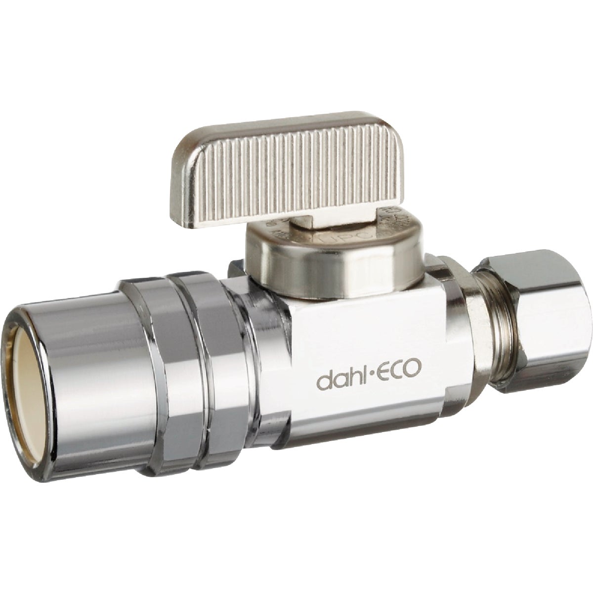 dahl 1/2 In. Fem CPVC x 3/8 In. OD Comp Straight Plated Supply Stop