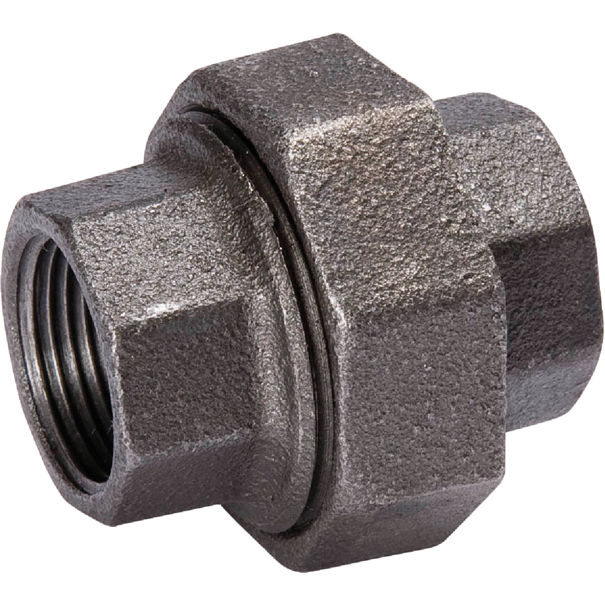 Southland 3/8 In. Ground Joint Malleable Black Iron Union Image 1