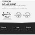 Sterling Ensemble 48 In. W. x 72-1/2 In. H. White Vikrell Shower Back Wall Image 3