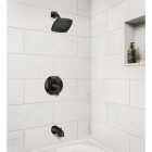 Moen Lindor Posi-Temp 1-Handle Lever Tub & Shower Faucet, Matte Black Image 2