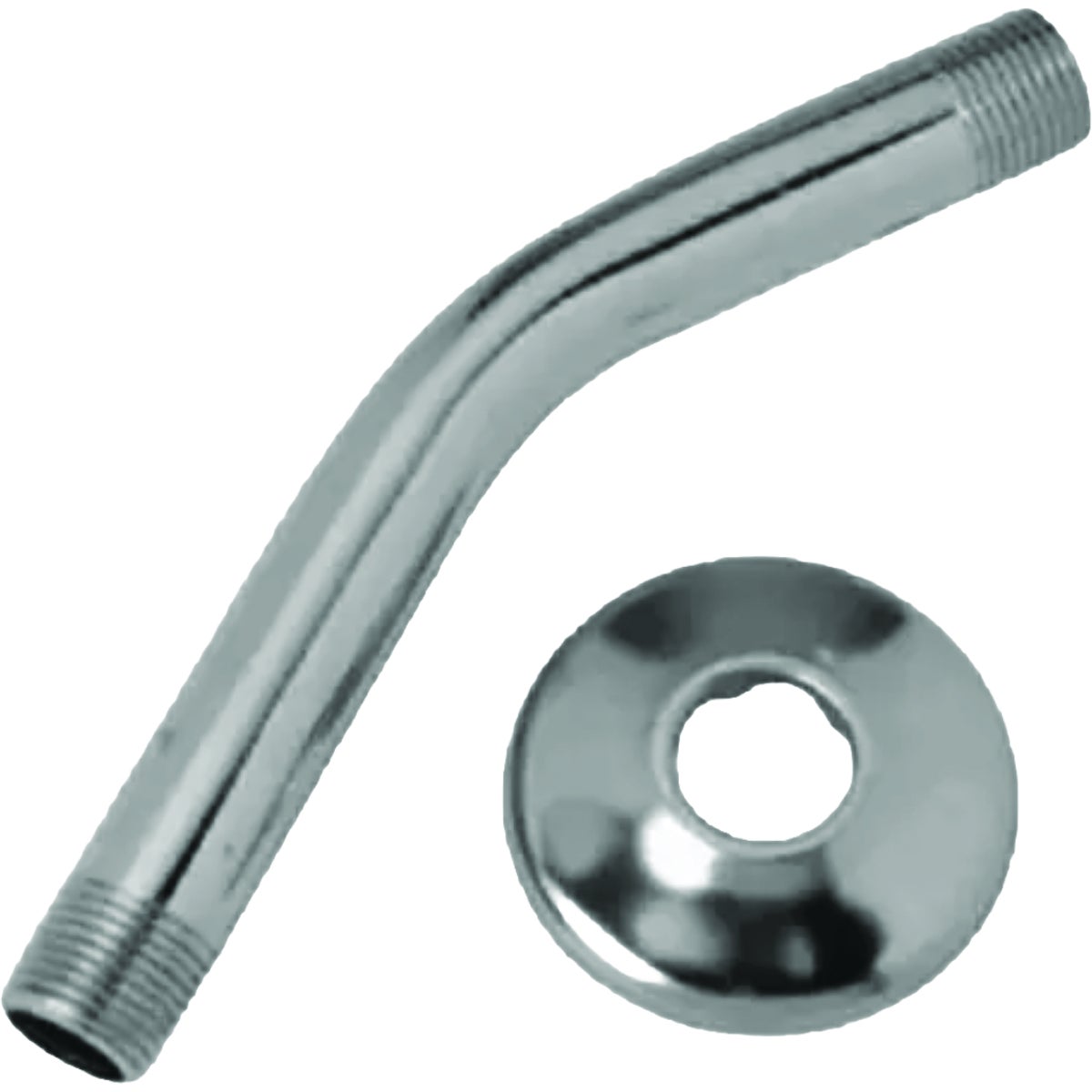 Master Plumber 1/2 In. Male Iron Pipe x 8 In. Chrome Shower Arm & Flange
