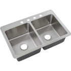Stylebuilt 33 In. x 22 In. x 9 In. 50/50 Double Bowl Dual Mount Kitchen Sink Image 1
