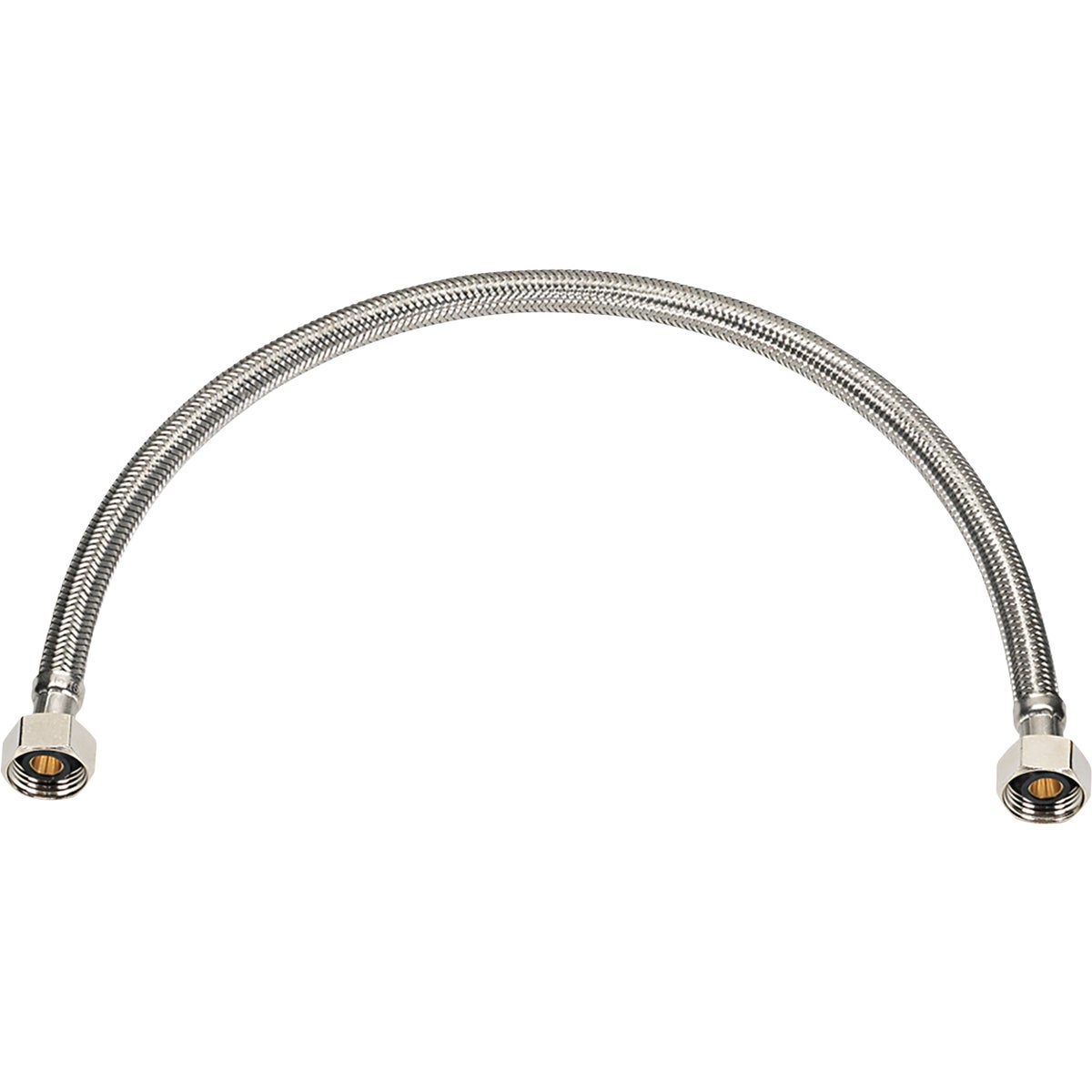 Homewerks 1/2 In. IPS X 1/2 In. IPS X 20 In. Braided Stainless Steel Faucet Supply Line