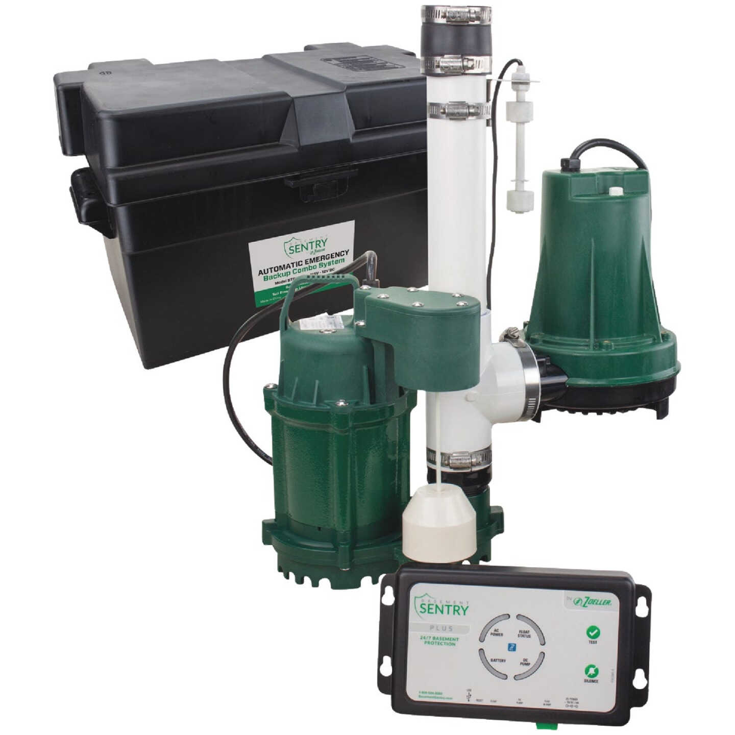 Basement Sentry WiFi High Performance Sump Pump and Backup Sump Pump Combo Image 1