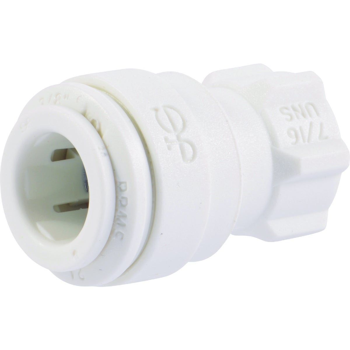 SharkBite John Guest 3/8 In. x 7/16 UNS Polypropylene Faucet Connector