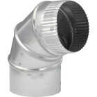 Imperial 28 Ga. 3 In. D Round Galvanized Adjustable Elbow Image 1