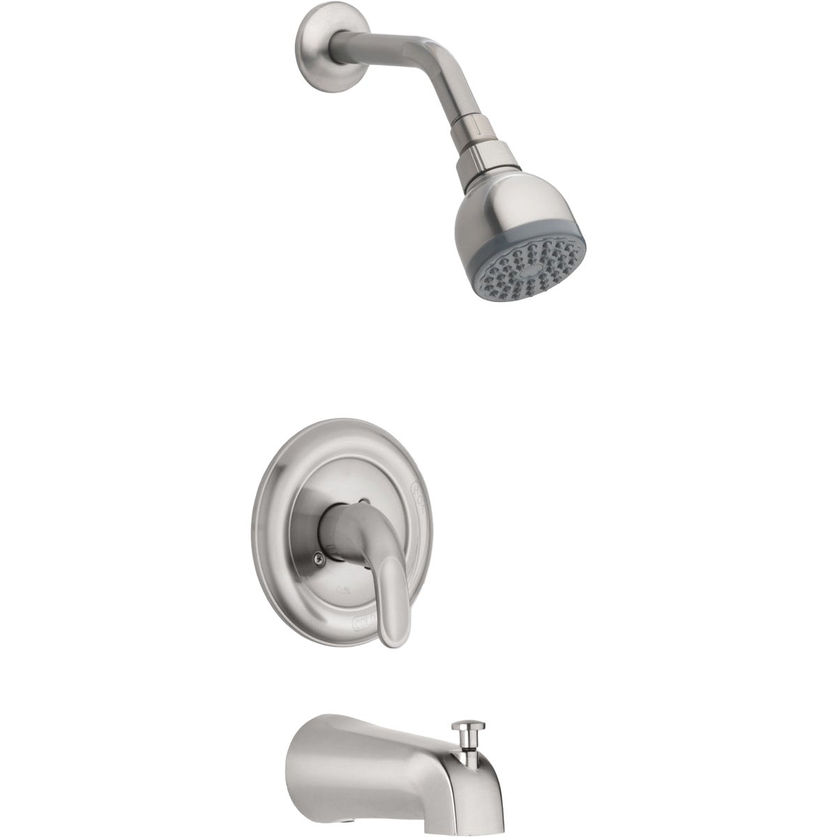 Homepointe Shower Faucet + Showerhead, Acrylic Handle, Chrome