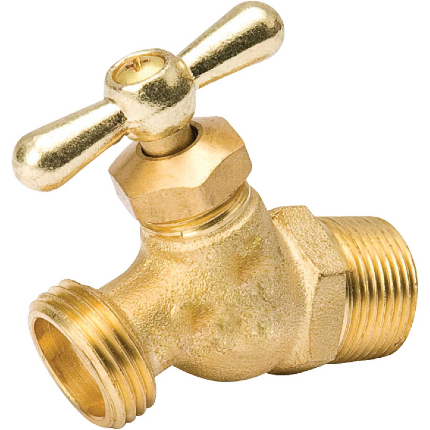 ProLine 3/4 In. MIP X 3/4 In. Male Hose Thread No-Kink Hose Bibb Image 1