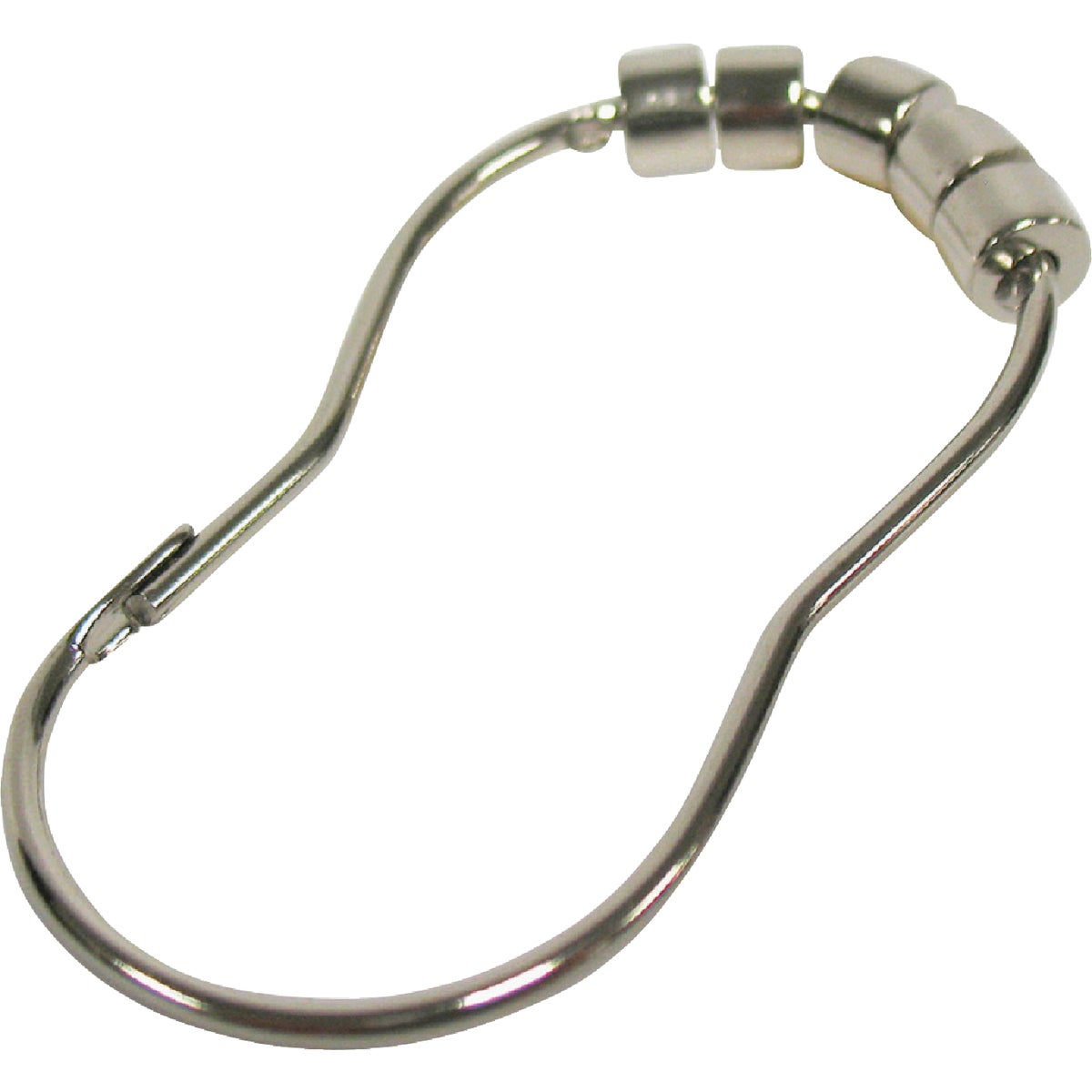 Zenith Zenna Home Chrome Roller Shower Curtain Hook (12 Count) Image 1