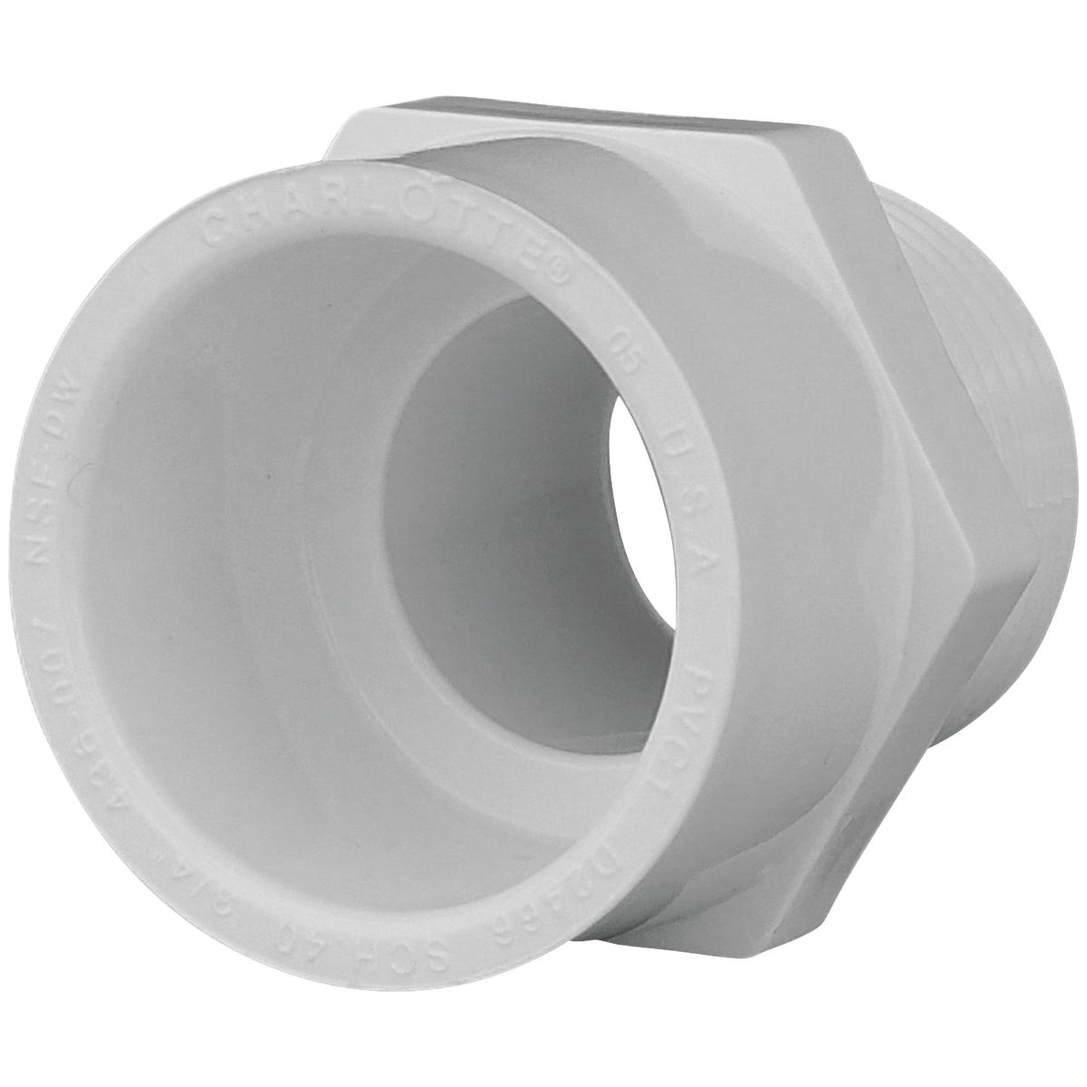 Charlotte Pipe 3/4 In. x 3/4 In. Schedule 40 Male PVC Adapter