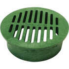 NDS 8 In. Green PVC Round Grate Image 1