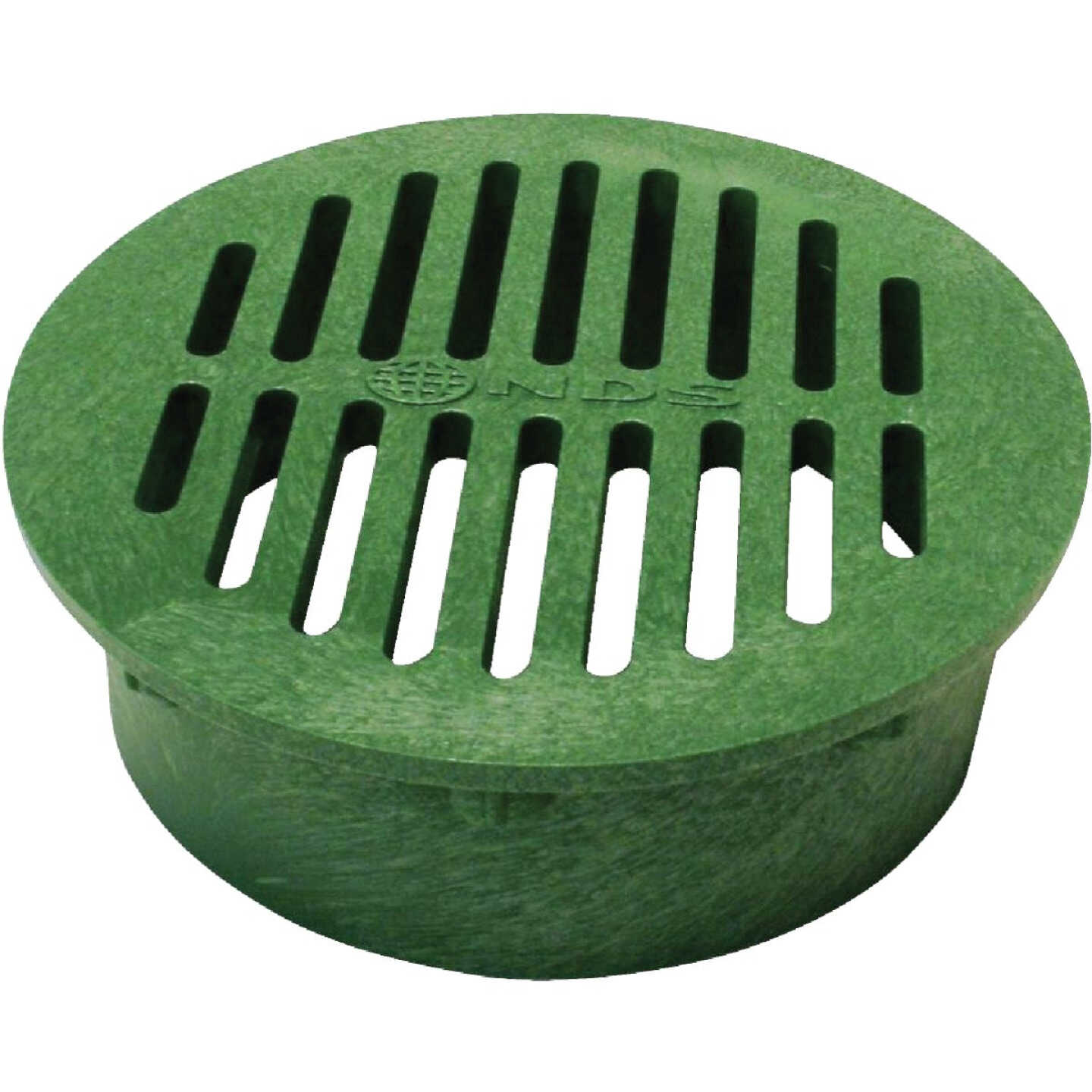 NDS 8 In. Green PVC Round Grate Image 1