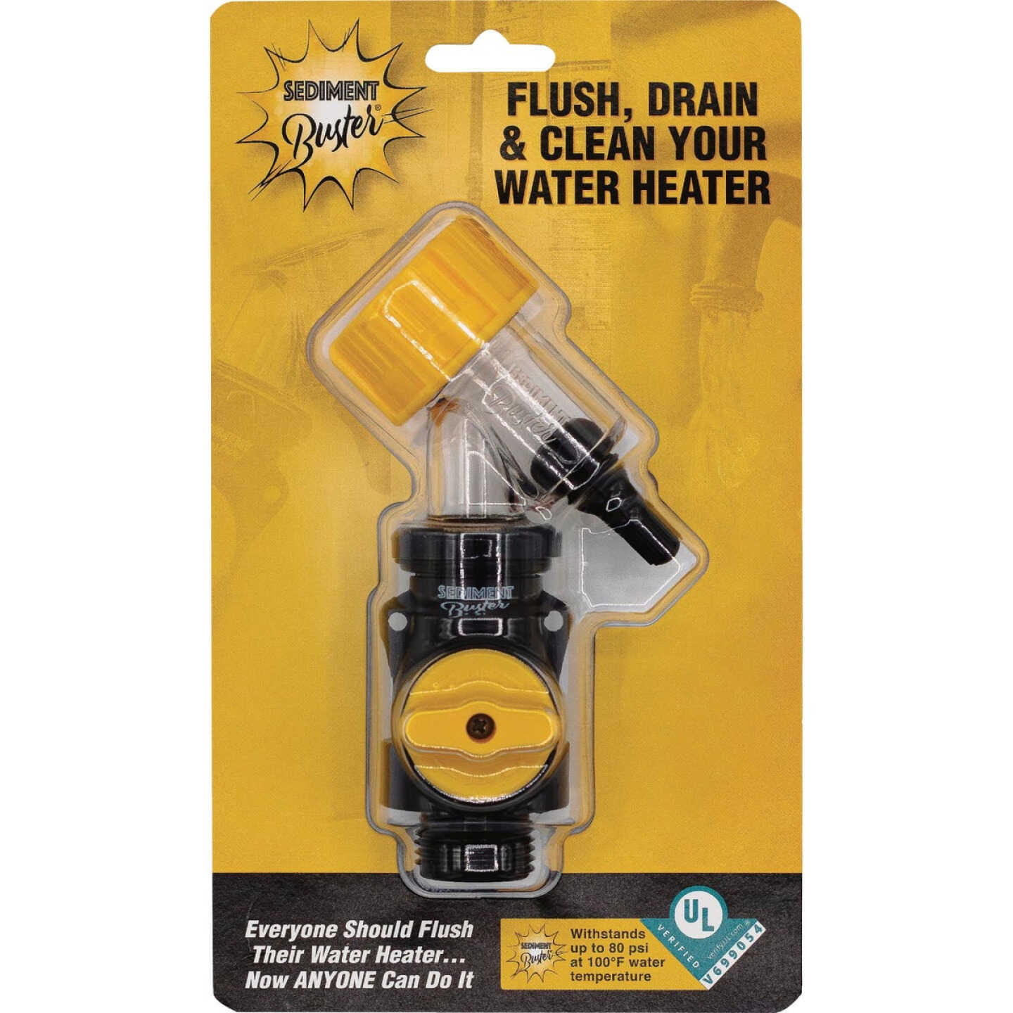 Sediment Buster Water Heater Tank Flushing & Draining Tool Image 1