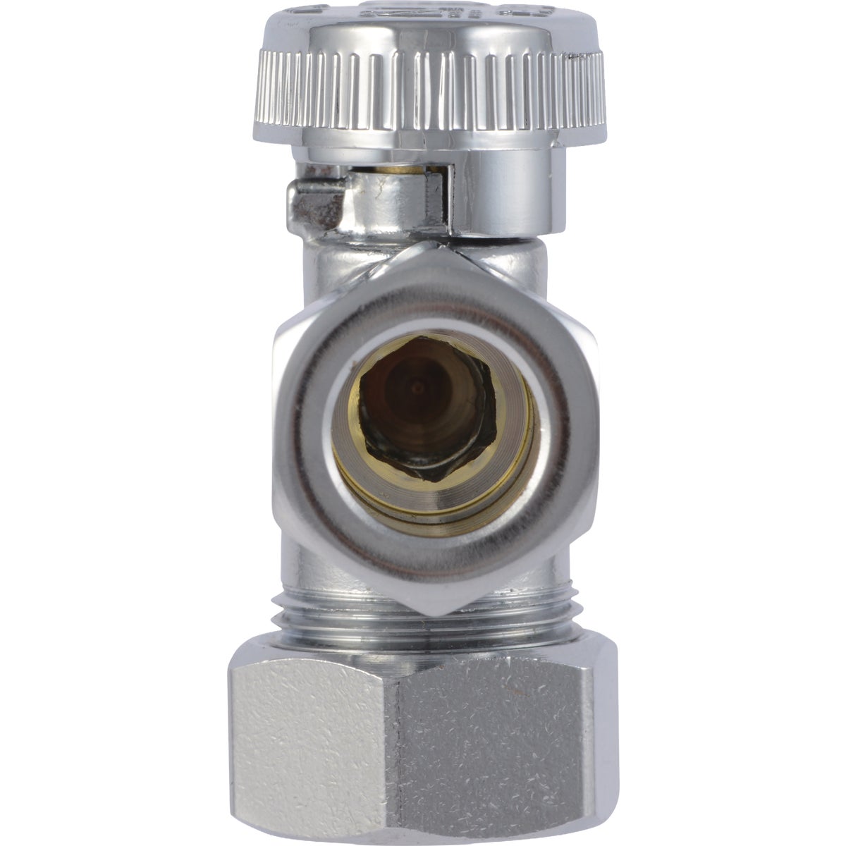 SharkBite 1/2 In. (5/8 In. OD) Compression x 1/2 In. (3/8 In. OD) Angle Stop Valve Image 3