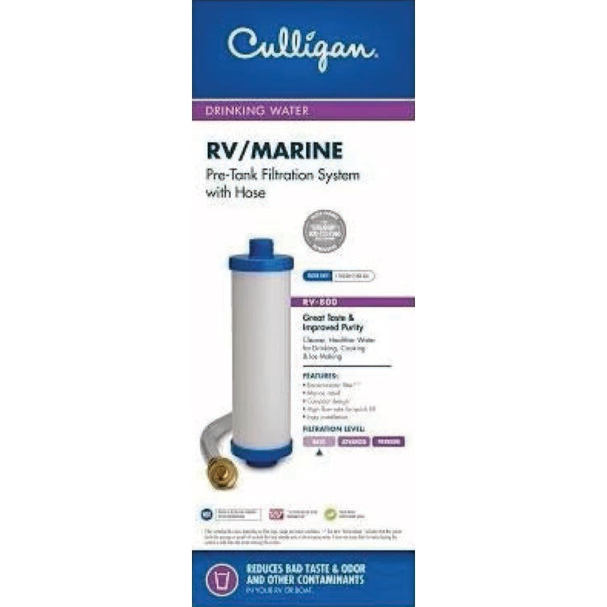 Culligan RV Pre-Tank In-Line Water System Filter with 3/4 In. Hose
